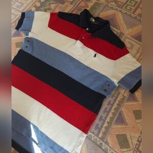 Polo Ralph Lauren Striped Rugby Polo Shirt Men's Size L